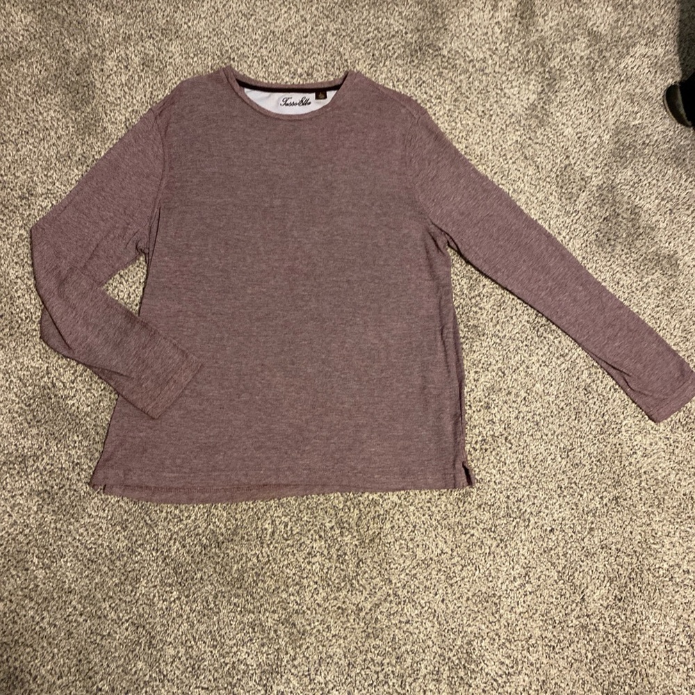 Tasso Elba Men's Long Sleeve Shirt in Mauve